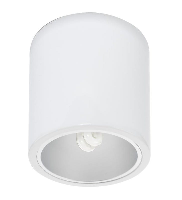 Lampa sufitowa Downlight biała okrągła w stylu technicznym industrialnym przemysłowym - DOSTĘPNA OD RĘKI